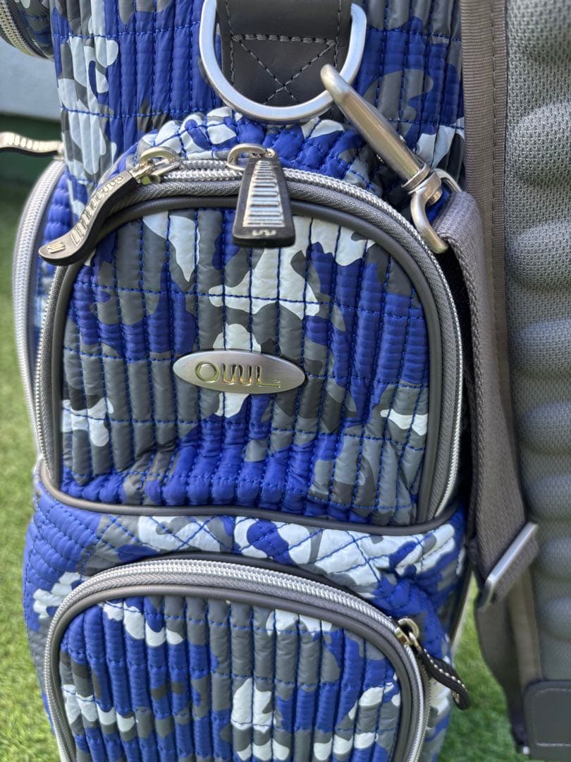 オウル　キャディバッグ　新品未使用　OUUL ゴルフバッグ　　迷彩　ブルー　特化