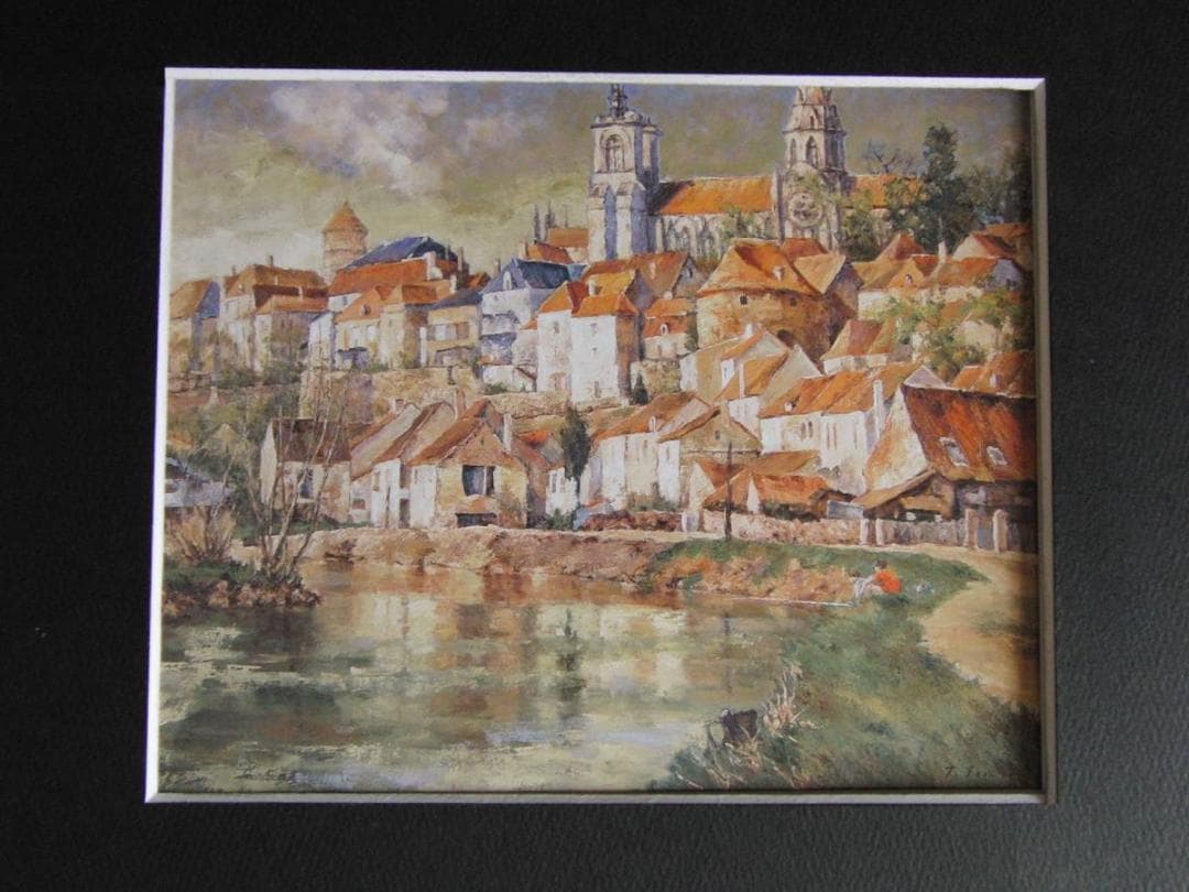 寺井徹、【水なごむ】、希少な額装用画集より、新品額装付