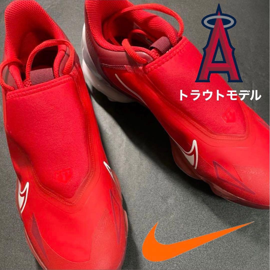 【即発送】NIKE／フォースズームトラウト8プロ／野球スパイク／27cm／レッド