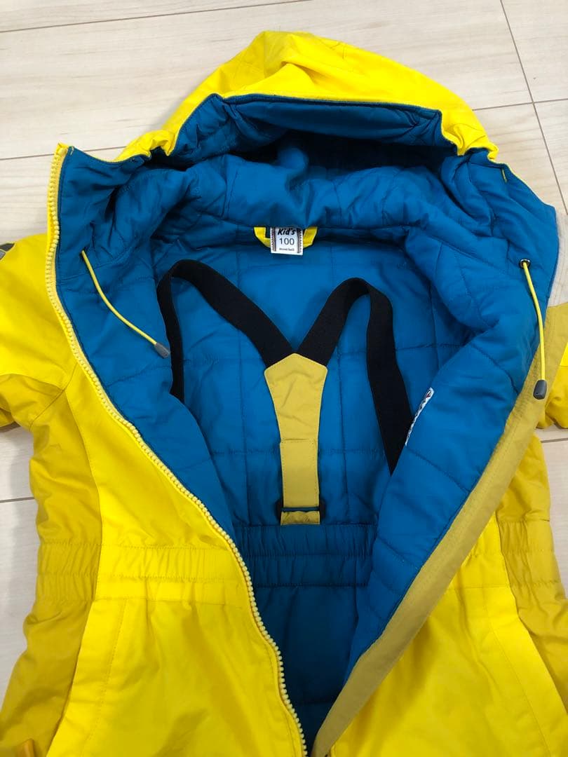 mont-bell モンベル キッズ スノーウェア スキーウェア黄色 100cm