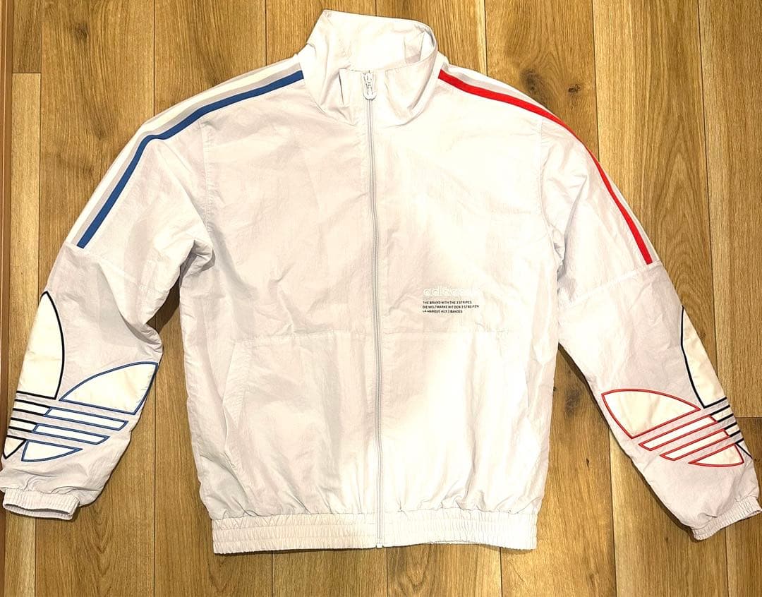 adidas トリコロール ジャージ 上下 Sサイズ白