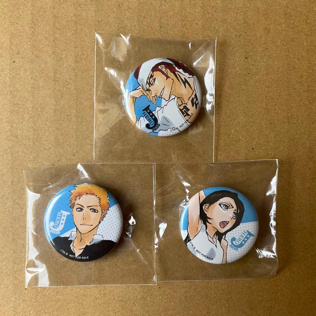 BLEACH 夏祭り 特典 缶バッジ 黒崎一護　朽木ルキア　阿散井恋次