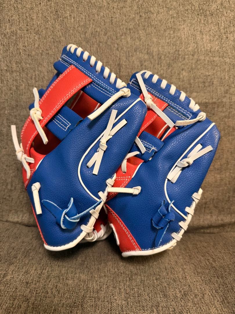 Keboz 青赤 ストライプ 野球グローブ