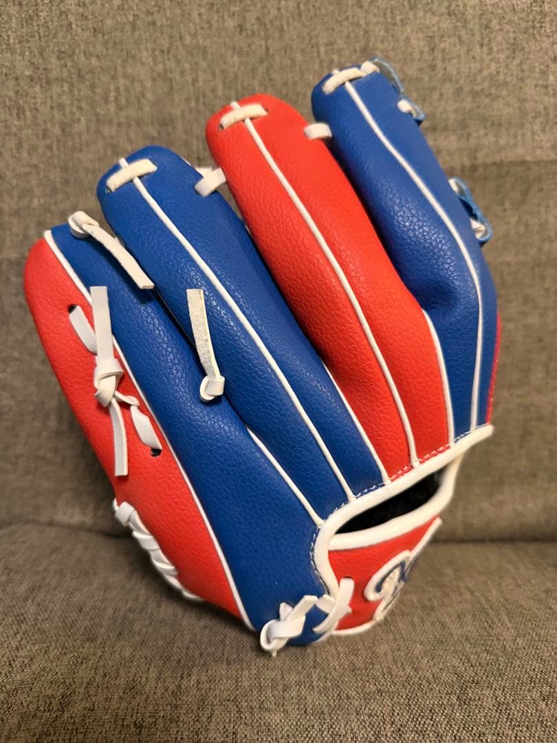Keboz 青赤 ストライプ 野球グローブ