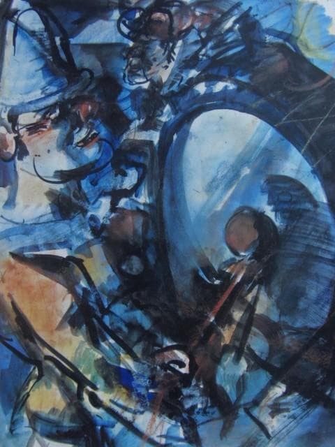 ジョルジュ・ルオー、大太鼓を持つ道化師、希少な画集より、状態良好