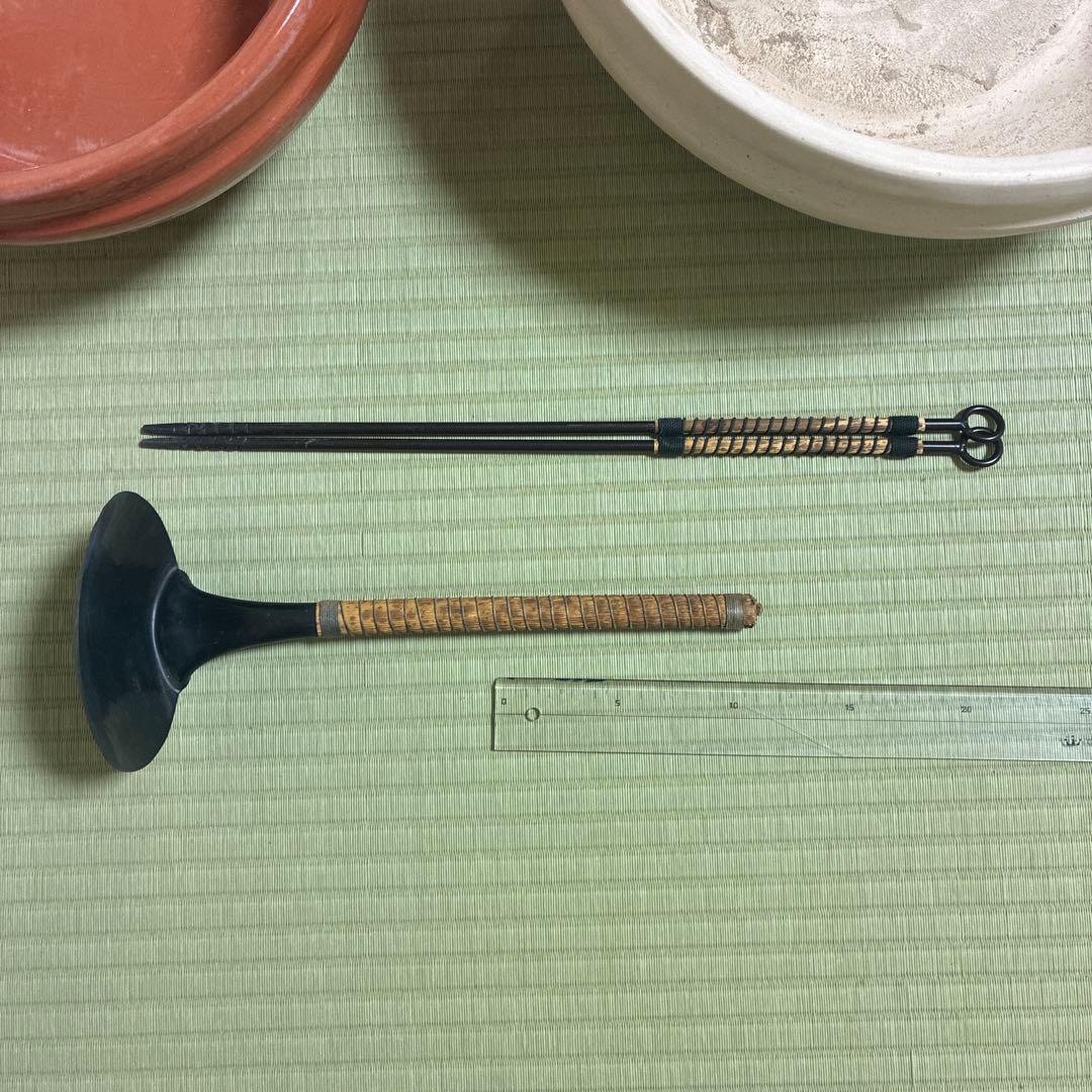 筋半田、巴半田、底取、長火箸の炉4点セット