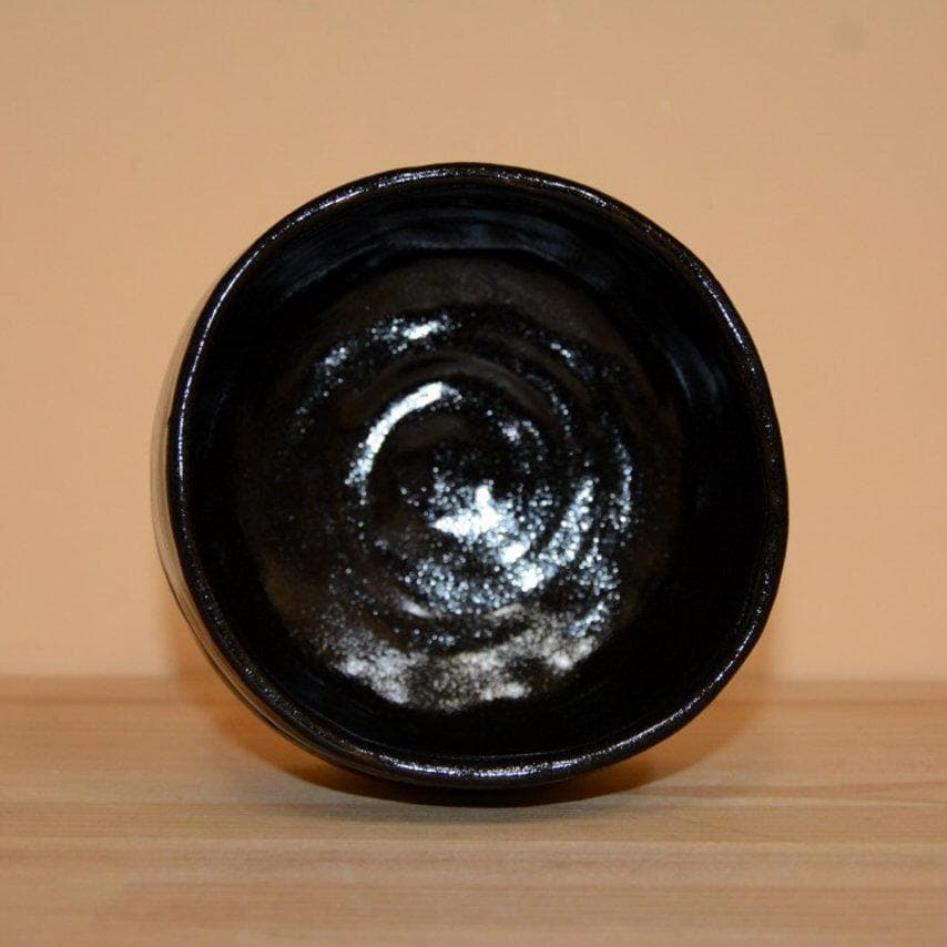 瀬戸黒茶碗　美濃焼　新品　土岐市無形文化財保持者　水野澤三作　送料込み