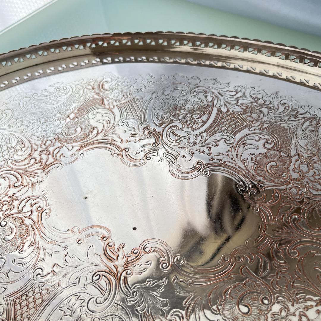 【Barker & Ellis】 ギャラリートレー 50cm 透かし 大型