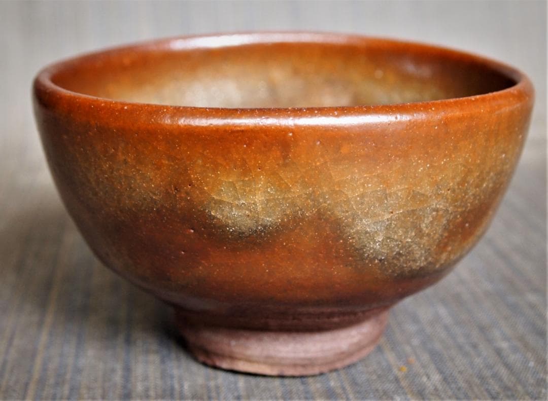 希少作★山田和《師：加藤唐九郎》★唐津茶碗★共箱・共布