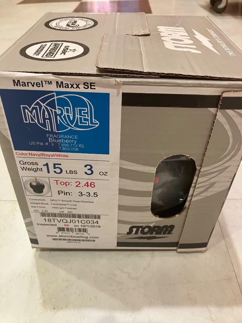 【新品】STORM Marvel Maxx SE ボウリングボール 15ポンド