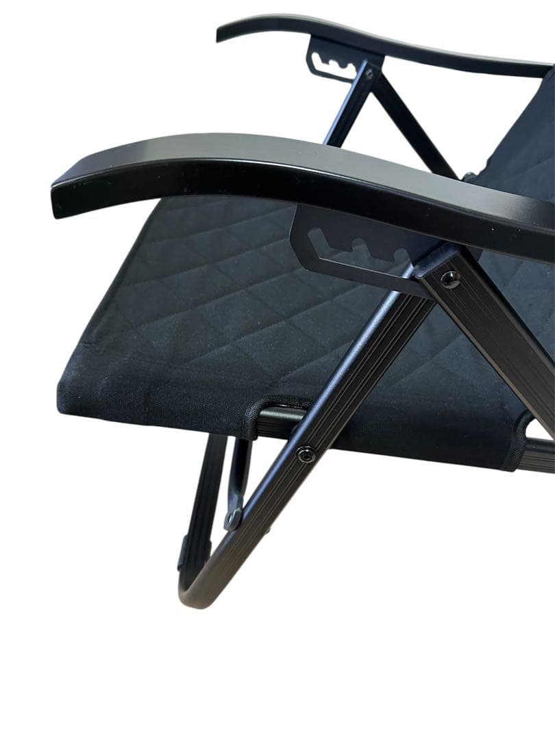 極美品　RcrCamp リクライニングローチェア 収納袋付き ブラック