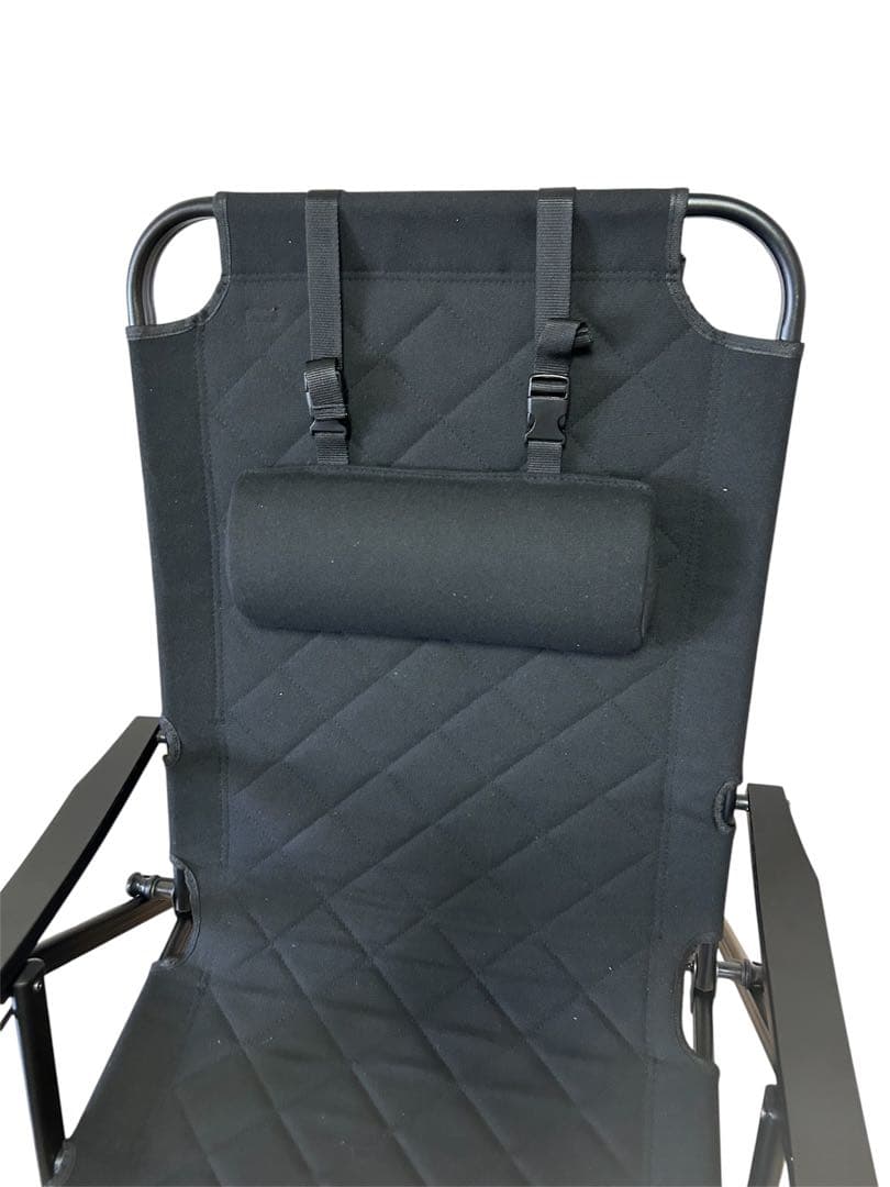 極美品　RcrCamp リクライニングローチェア 収納袋付き ブラック