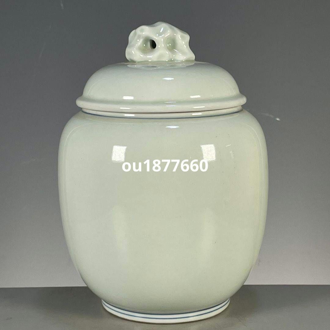 青釉里紅喜上眉梢図紋茶筒 景徳鎮 陶磁器 装飾品 現代工芸品 美術品 置物