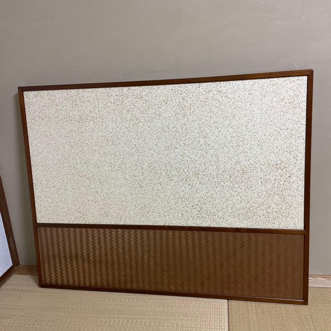 風呂先屏風　利休梅/網代