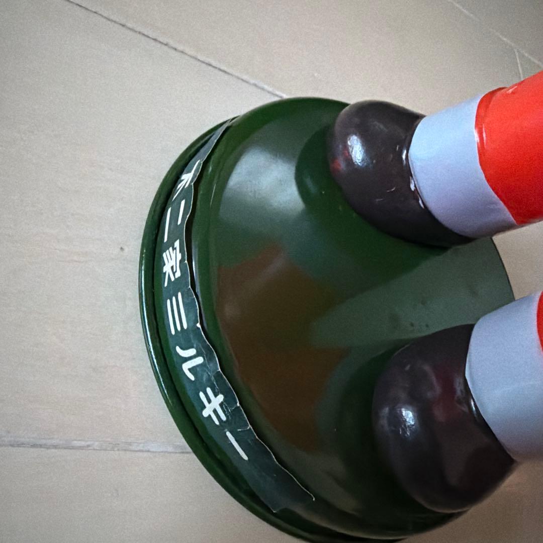 【当時物】ペコちゃん首振り人形不二家　ミルキーブリキ台座 約30cm 昭和レトロ