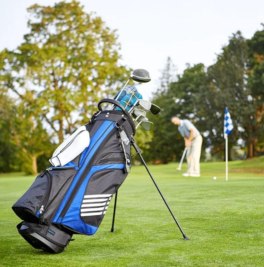 ゴルフスタンドバッグ 黒と青