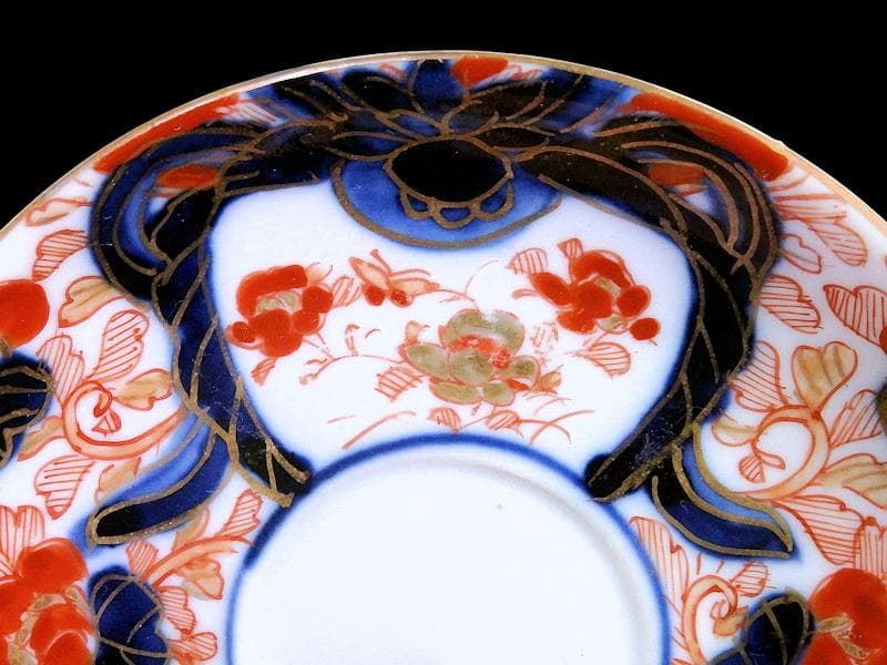 古伊万里　金襴手　花鳥紋に鳳凰の図　４寸皿　５枚　D047AS-DBu