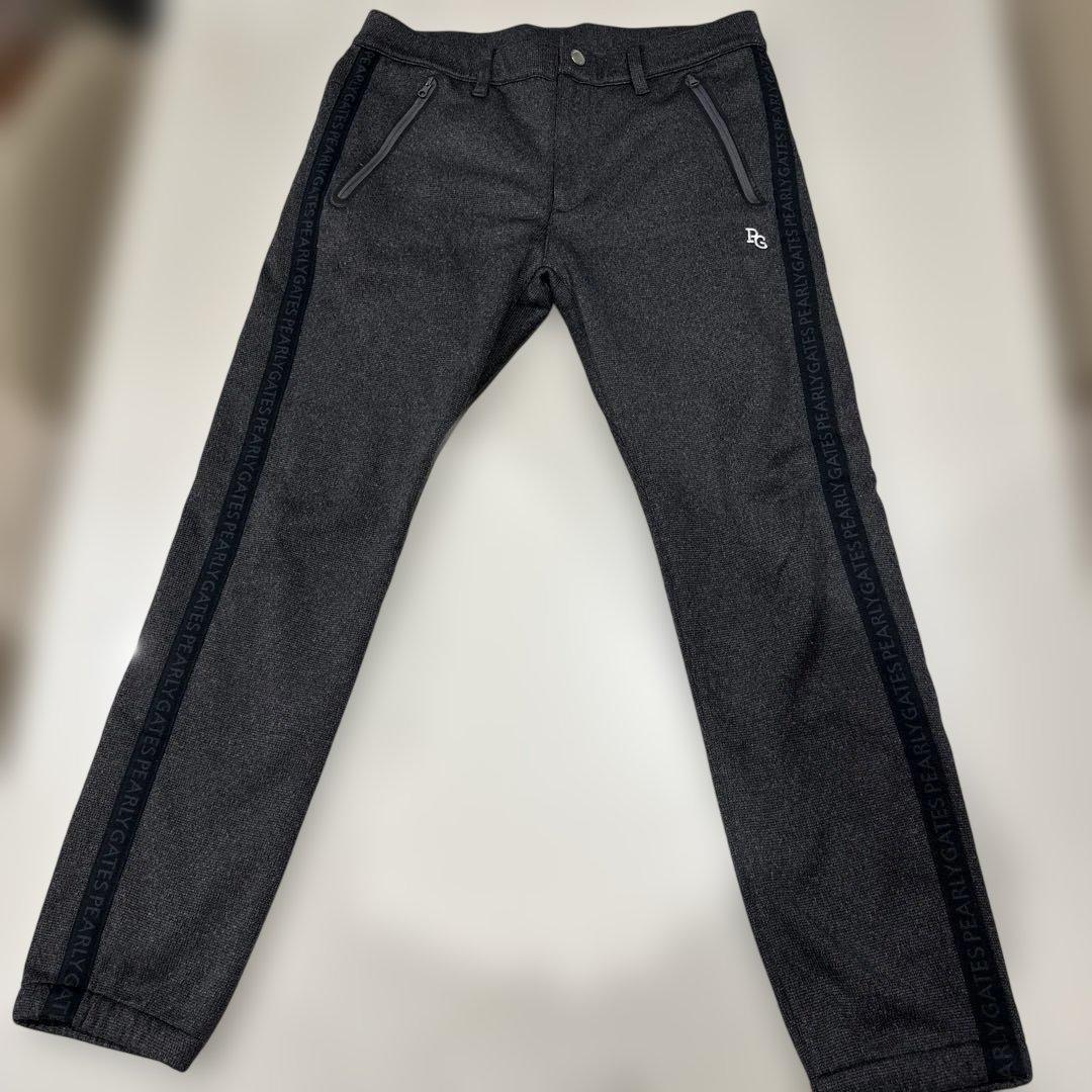 PEARLY GATES グレー パンツ サイズ4 冬用(微裏起毛)