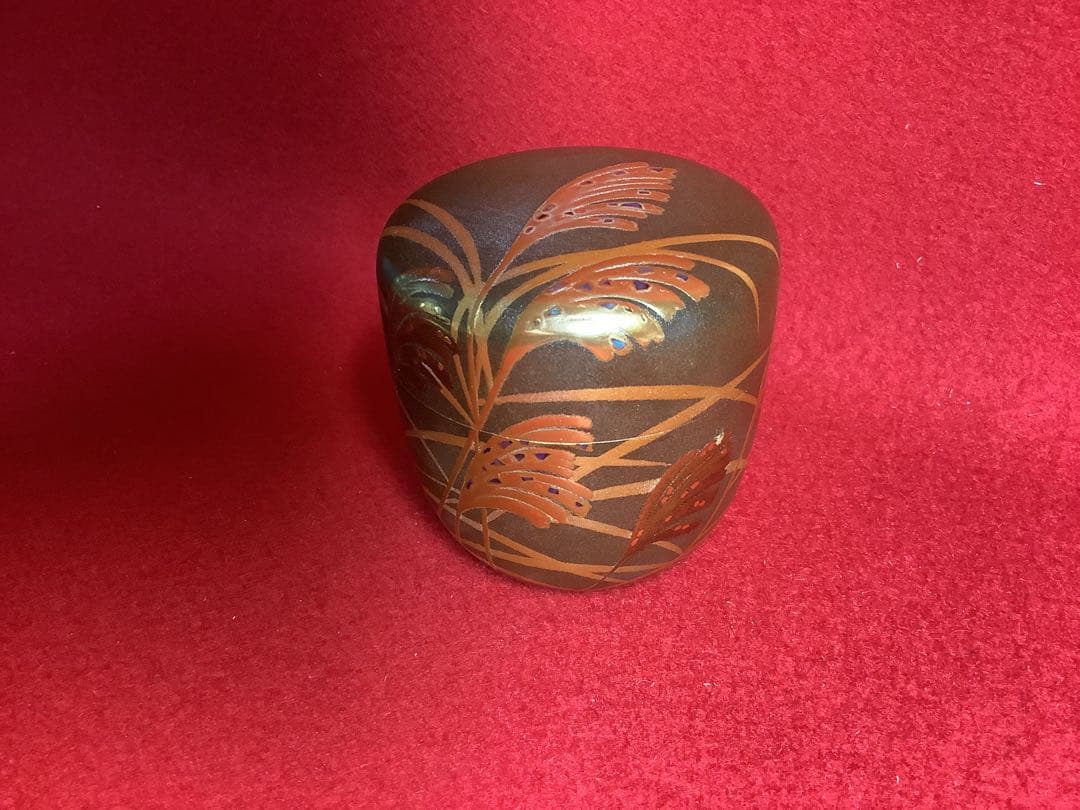 大棗　芒蒔絵　華正造【中古美品】