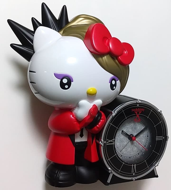 ★限定赤Yoshikitty目覚まし時計YOSHIKI×ハローキティXJAPAN