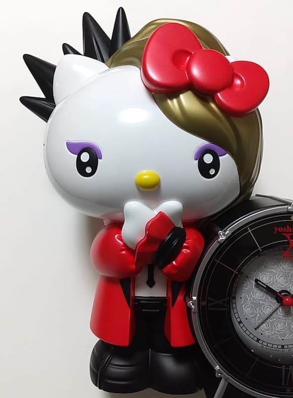 ★限定赤Yoshikitty目覚まし時計YOSHIKI×ハローキティXJAPAN