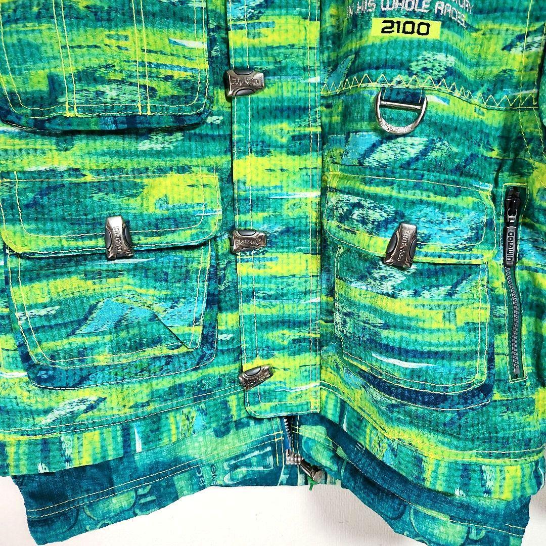 ​【極希少/レトロ】ゴールドウイン スキーウェア 上下セット M 総柄 90s