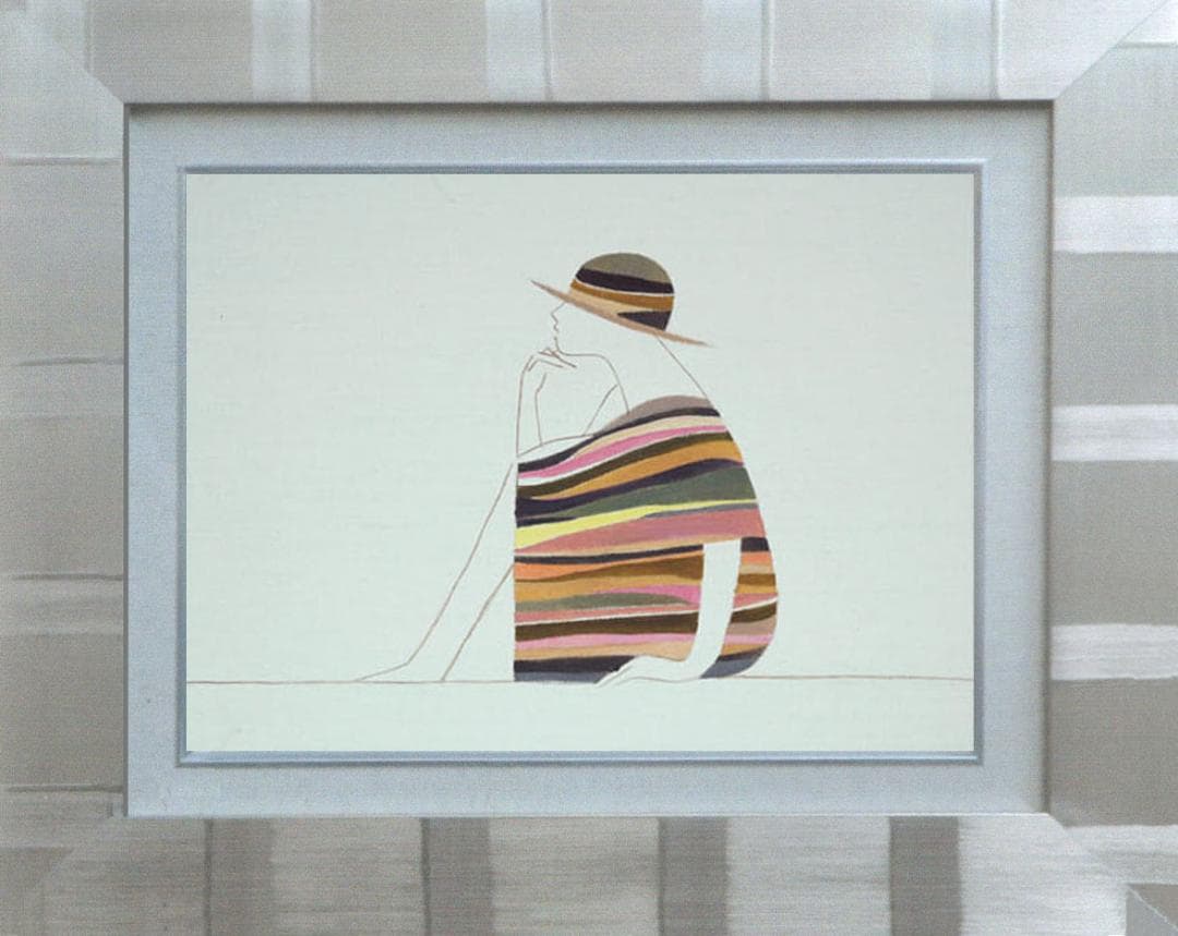 油絵 菅家令子 絵 絵画 インテリア F3-041214 人物　女性