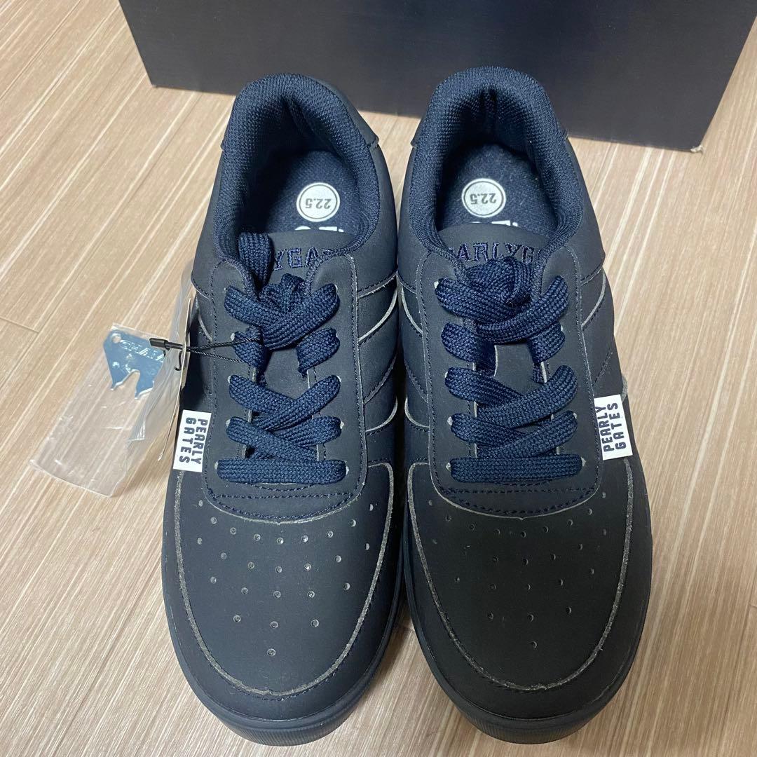 新品未使用　PEARLY GATES ネイビー スニーカー 22.5cm
