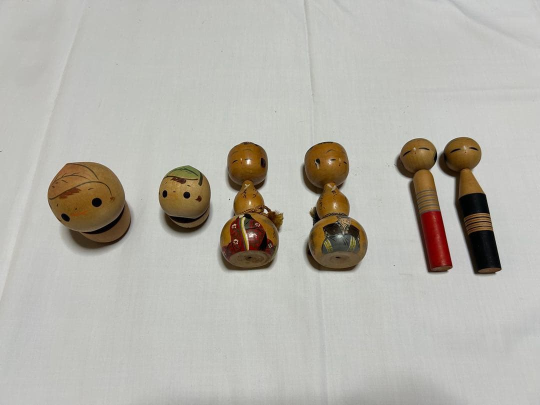 伝統的な木製こけし人形コレクション　まとめ売り41体