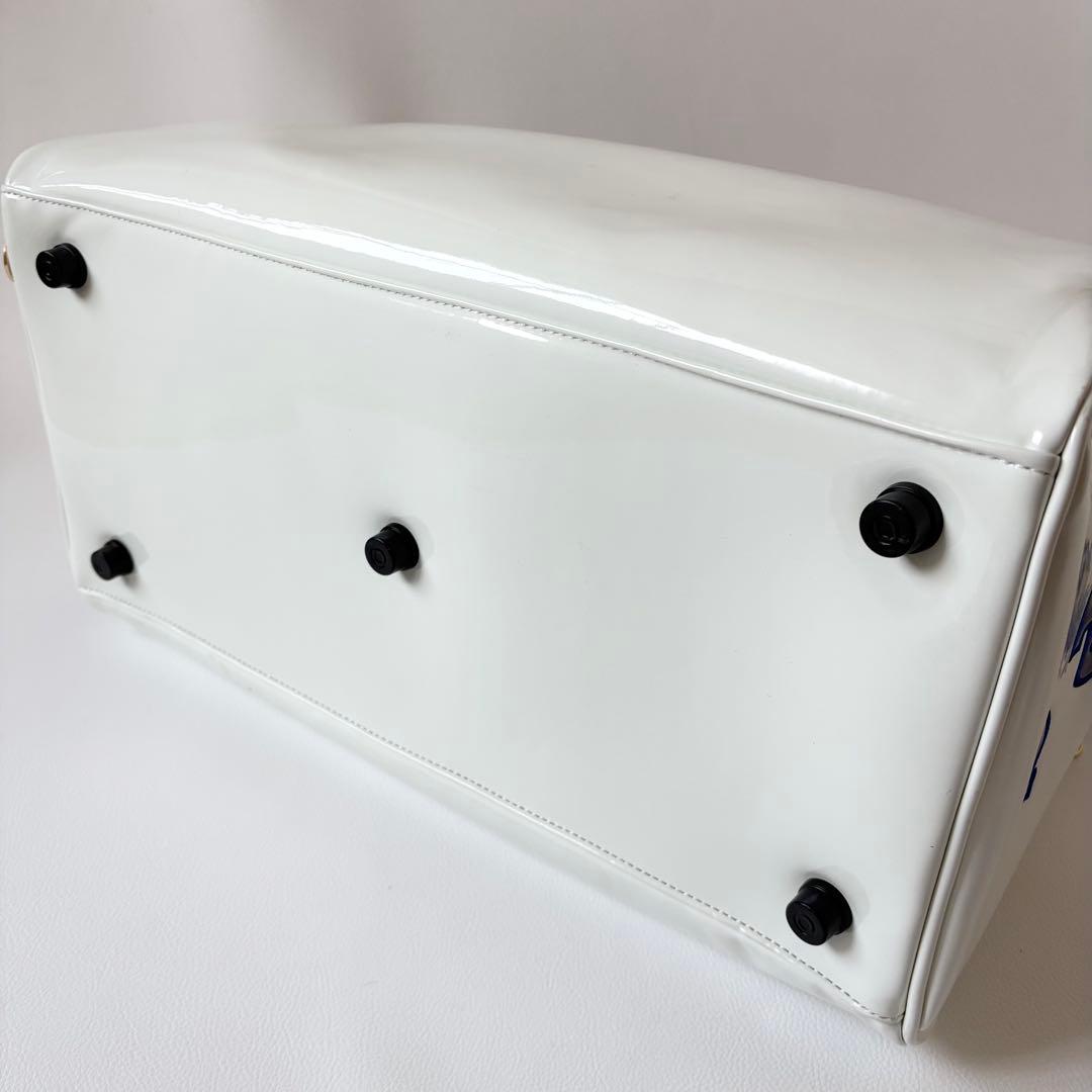 【超激レア】パーリーゲイツ　エナメル　ボストンバッグ　2way ブルー　ホワイト