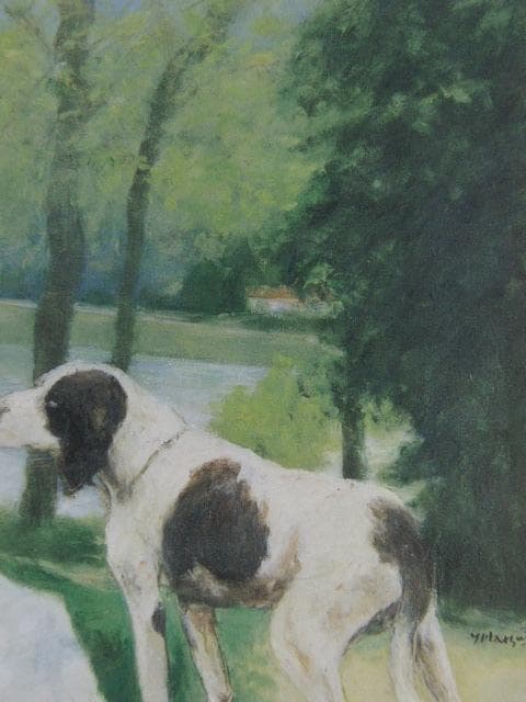 松井叔生、【追想シリーズ・ドナウ河遠望】、希少な額装用画集より、新品額装付