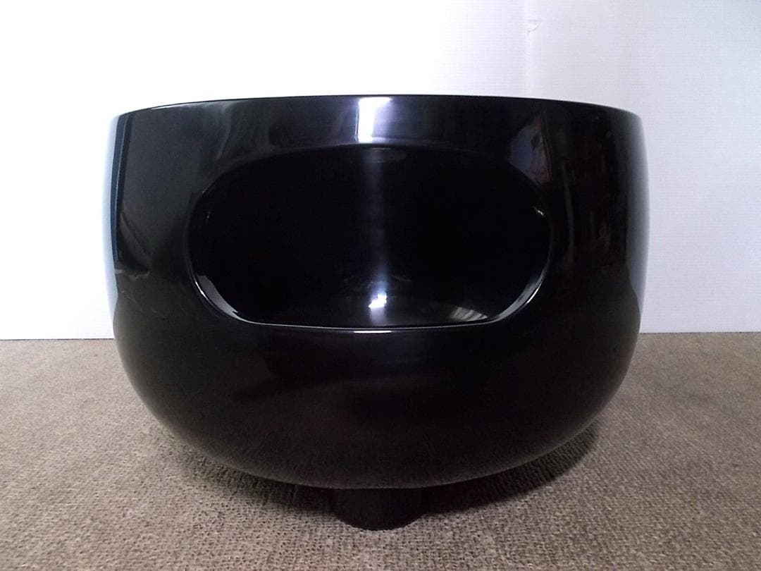 良品 茶道具 山本崇雲 真塗 眉風炉 土風炉 紙箱入り 送料込み