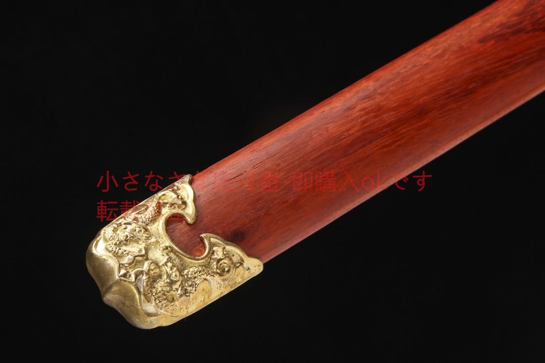 君弘唐横刀赤木銅装彫刻百錬模様鋼 古兵器 武具 刀装具 日本刀 模造刀 居合刀