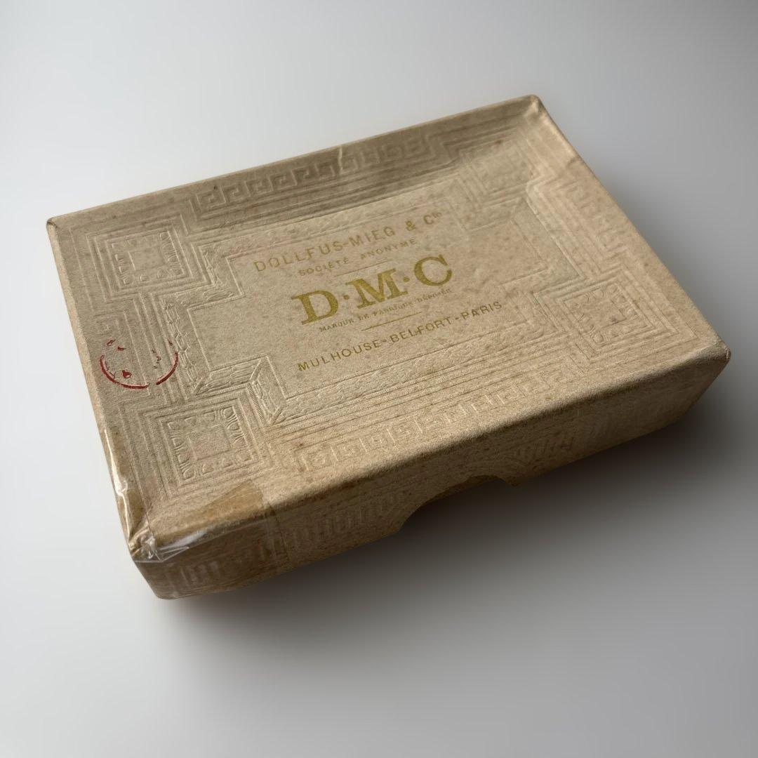 アンティーク　DMC 刺繍糸　白糸　ディスプレイ