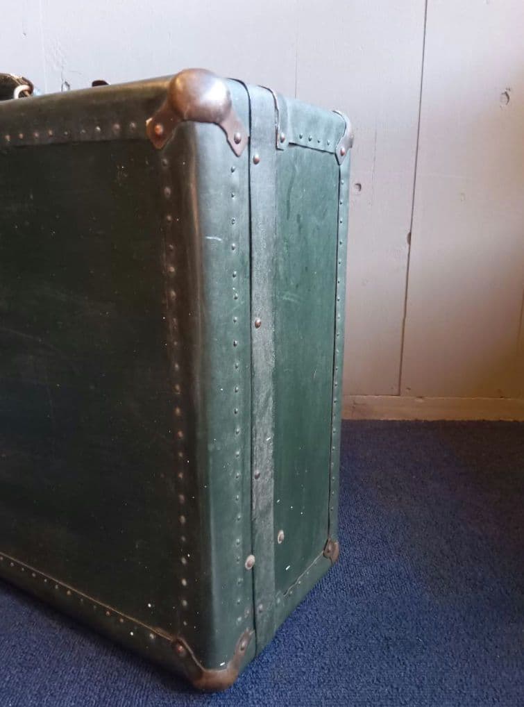 緑色　トランク　ヴィンテージ　レトロ　昭和