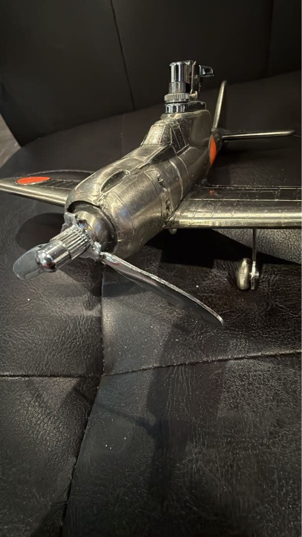 零戦モデル 日の丸　ライター 飛行機 オブジェ　昭和レトロ　遺品　生前整理