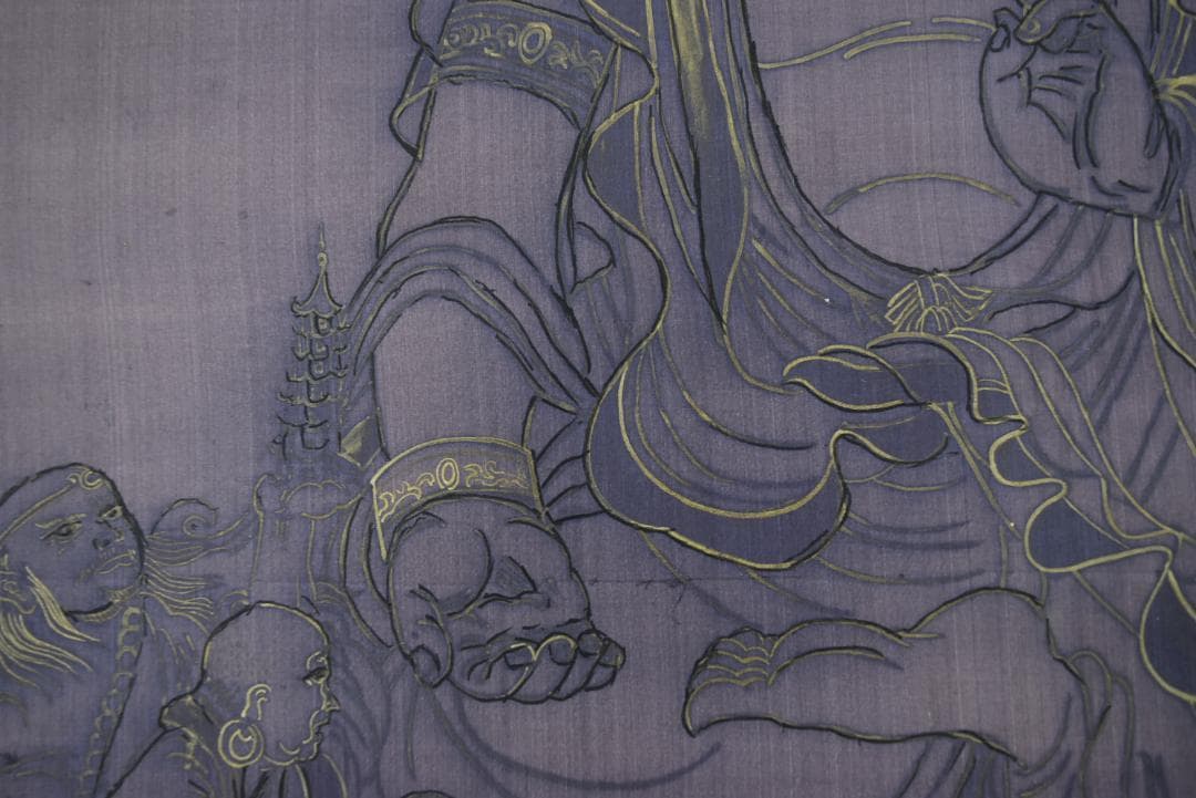 作者不詳/十六羅漢図/掛軸/名家伝来/Z-827