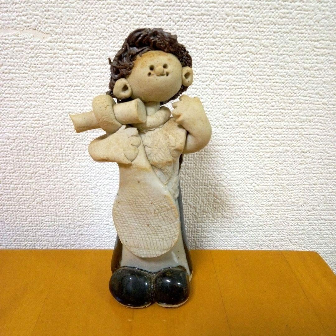 砥部焼き　青芳人形　森元青芳　5体　磁器　置物　手作り　工芸品