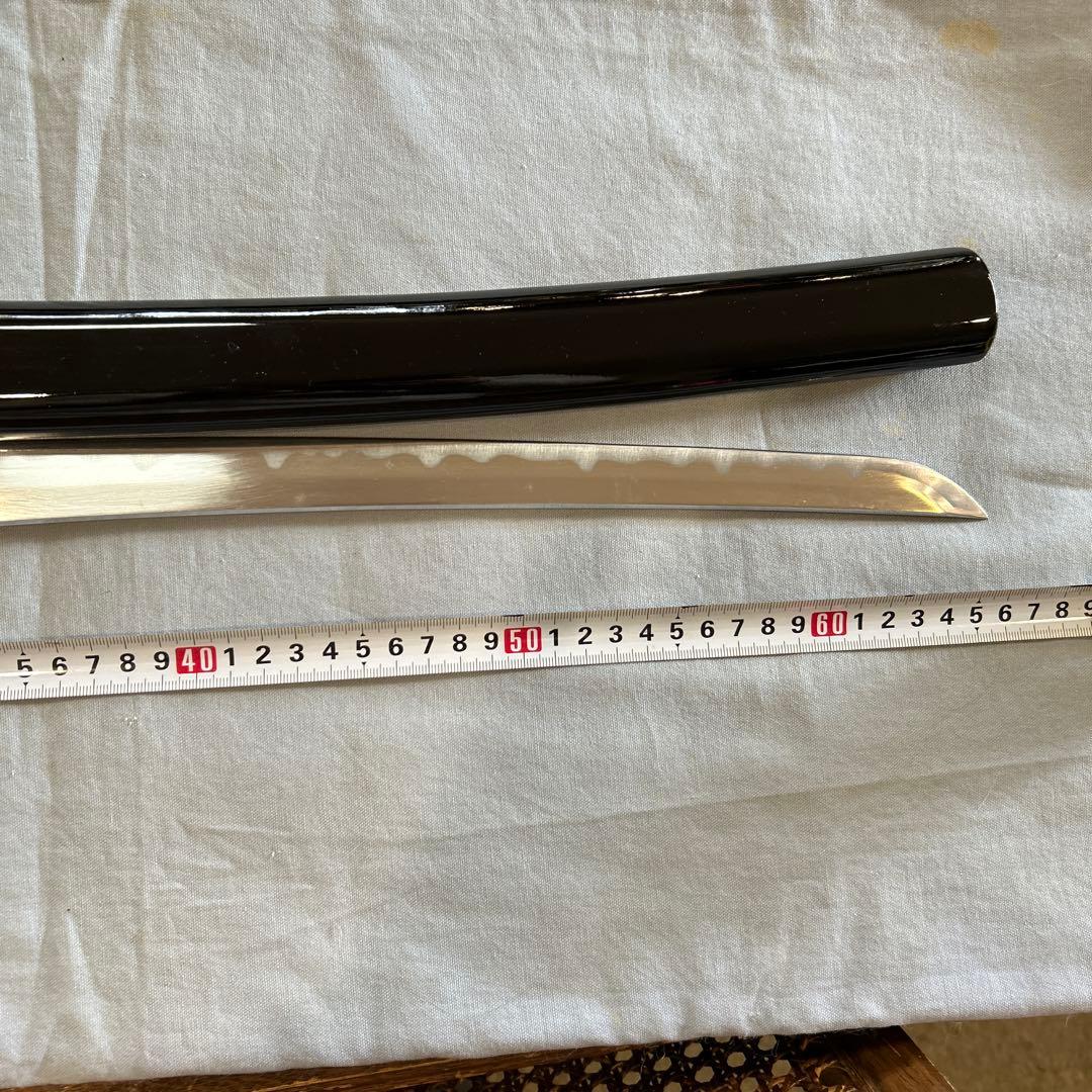 模造刀　黒呂　全長660 刃渡り455柄長180鞘長520 切れません