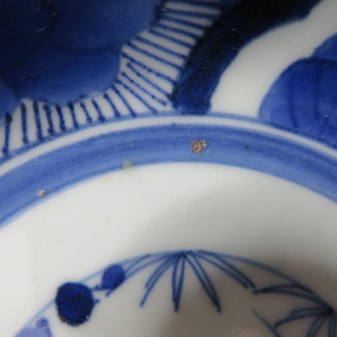 なます皿 5枚 江戸 蛇の目 唐草 松竹梅 窯傷 歪み 蔵出し