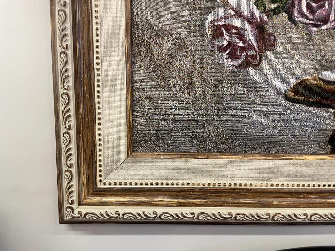 絵画 バラのゴブラン額絵 ゴブラン織り キャンバス 額絵 風景画 名画 アート