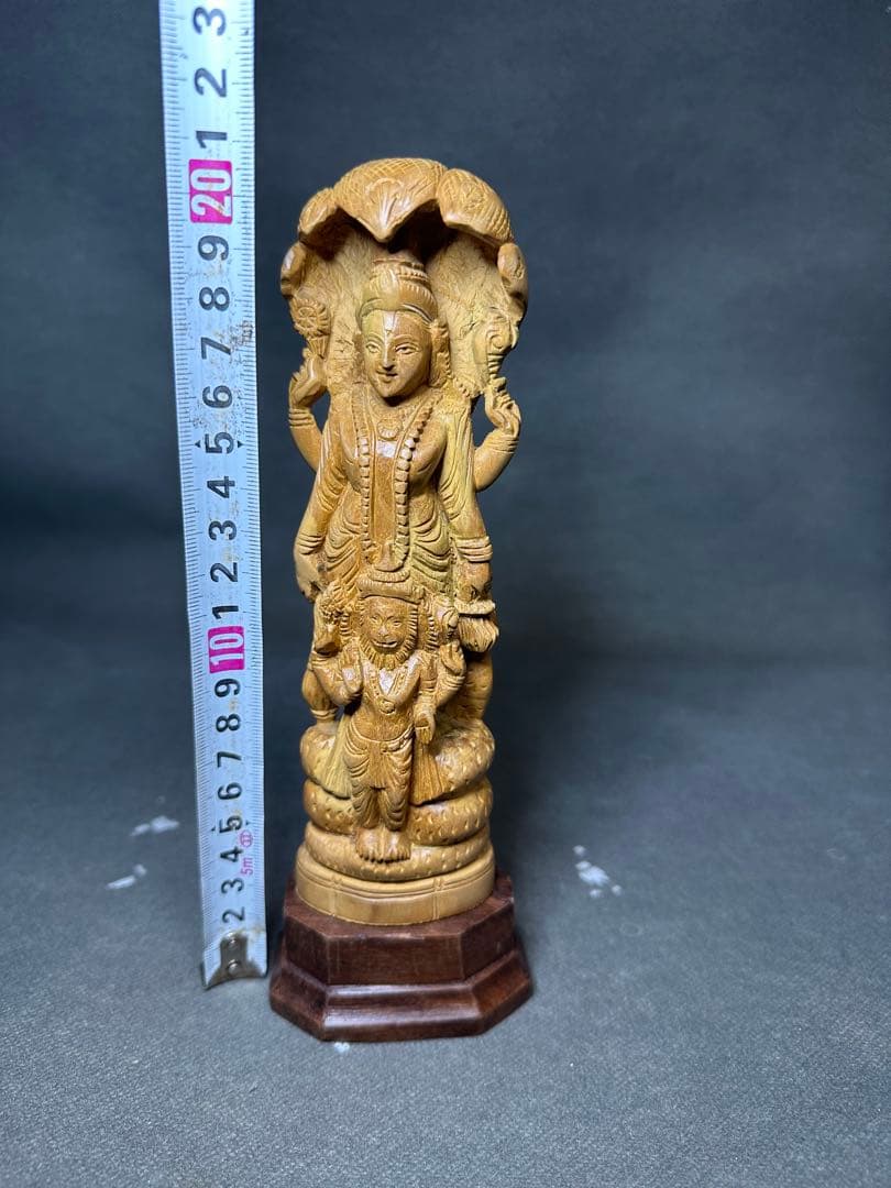 白檀　インド　木彫り　仏教美術　仏像 骨董 木像アンティーク　魔除け　お守り