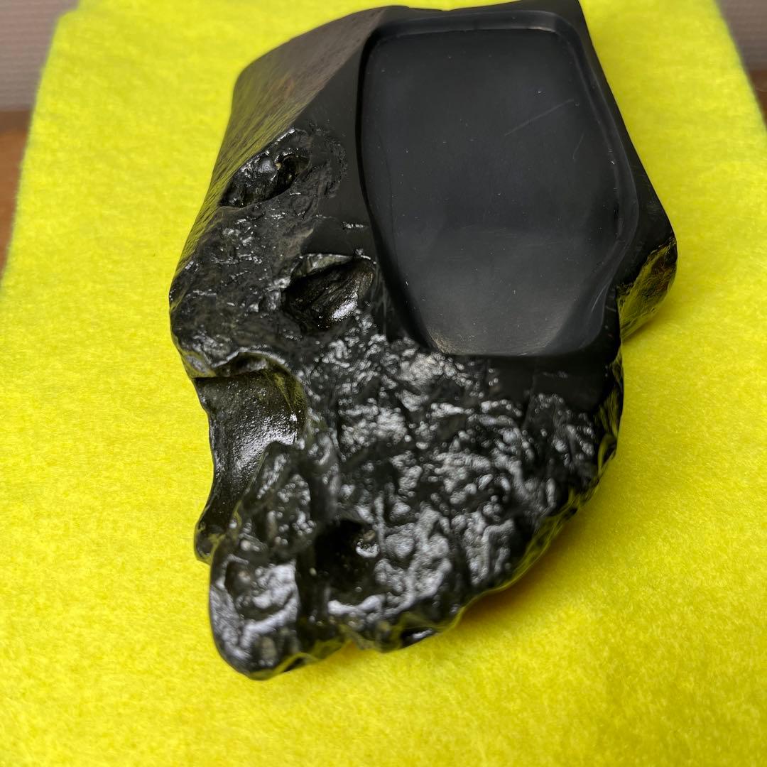 ⭕️屋久島硯　秀命堂　秀命作　純手彫り　希少な硯　女性好み作品　荒々しさ感じる
