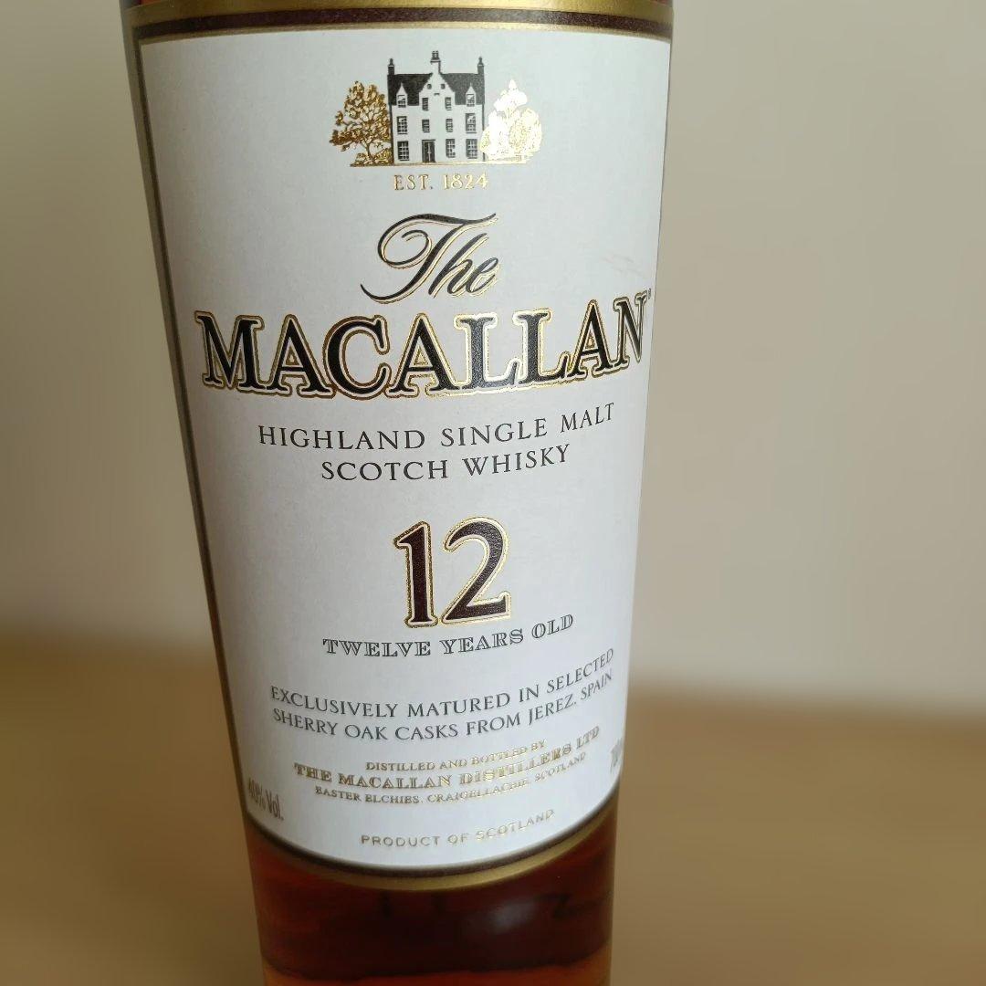 MACALLAN 12年　シングルモルトウイスキー 旧ボトル　箱付き