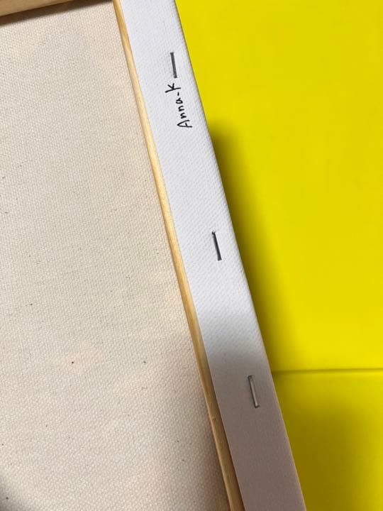 絵画　青と植物