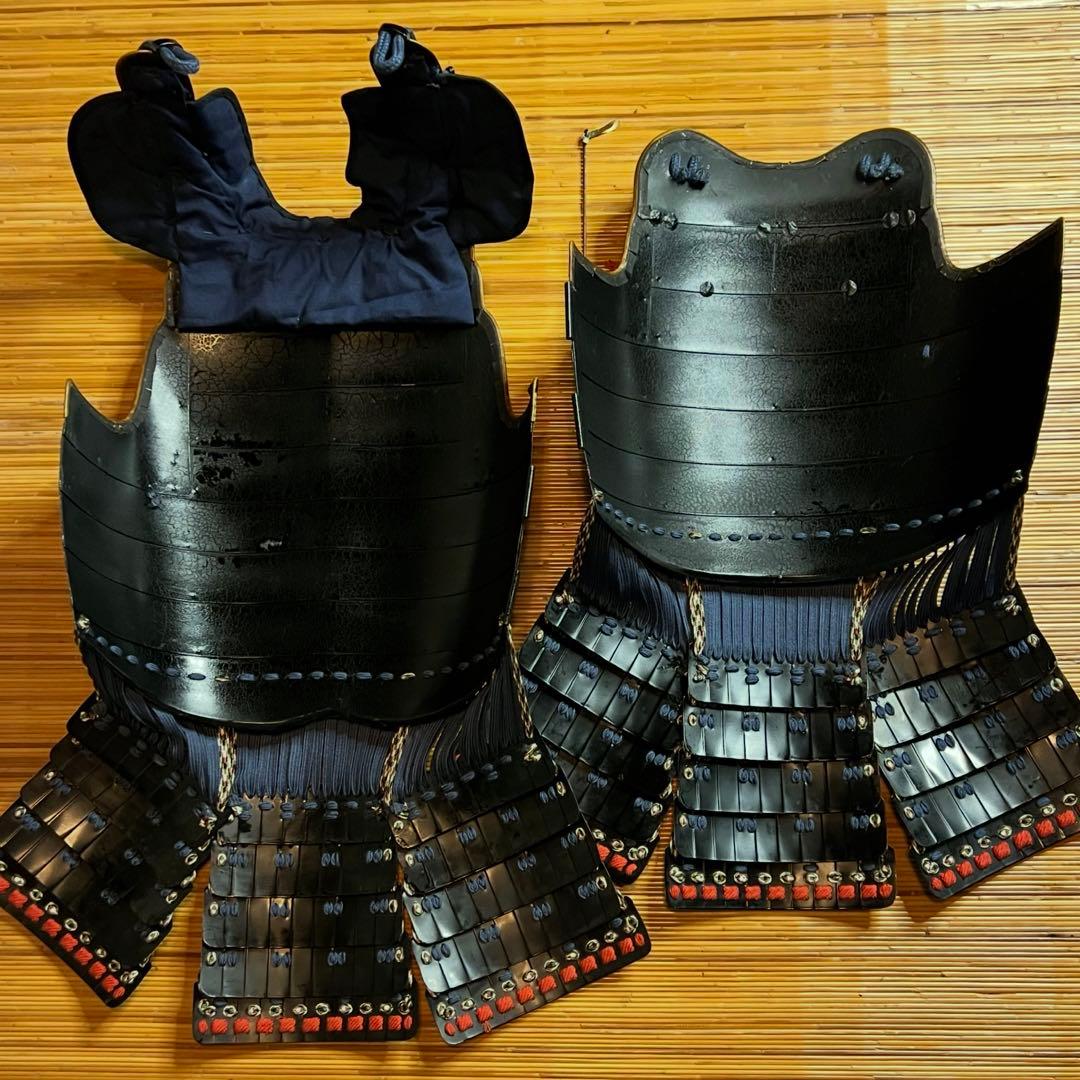 新品同様、美品！『光忍』丸武工房製【鎧•甲冑】紺糸威 黒胴 当世具足　甲冑 一式