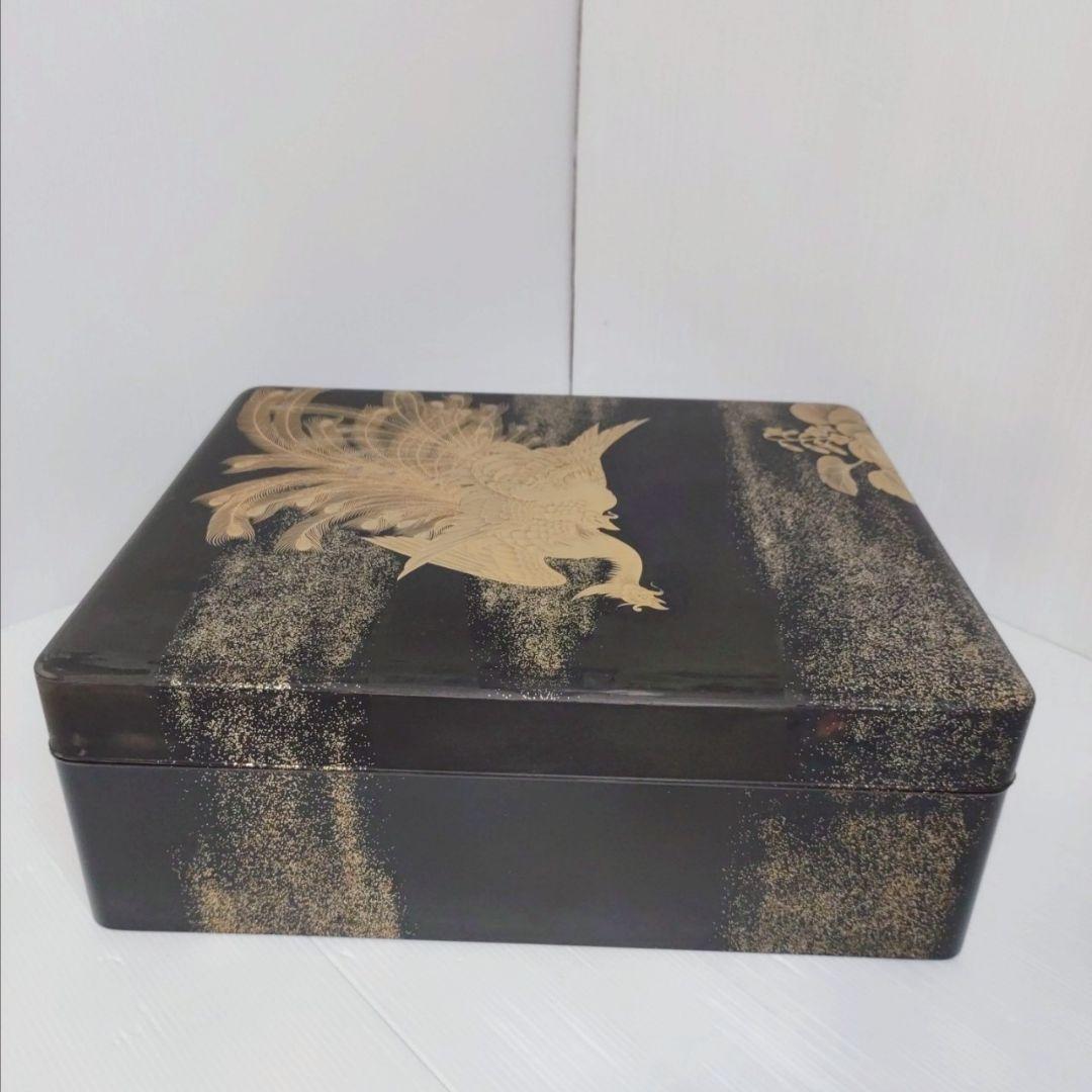 【希少】金蒔絵 鳳凰文様 漆器文箱 書道具 アンティーク