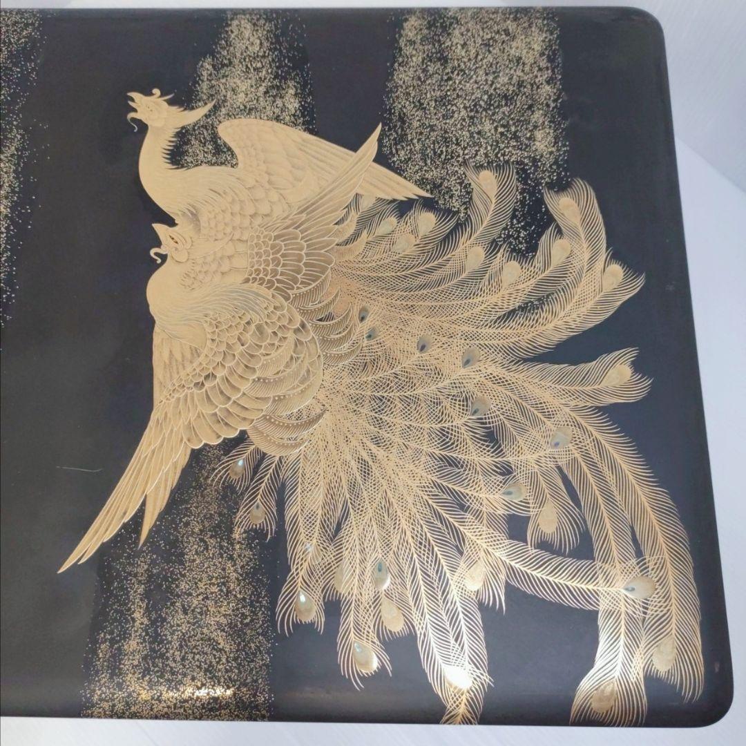 【希少】金蒔絵 鳳凰文様 漆器文箱 書道具 アンティーク