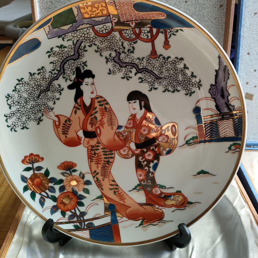 春画飾り皿　伝統的和風デザイン皿2枚セット