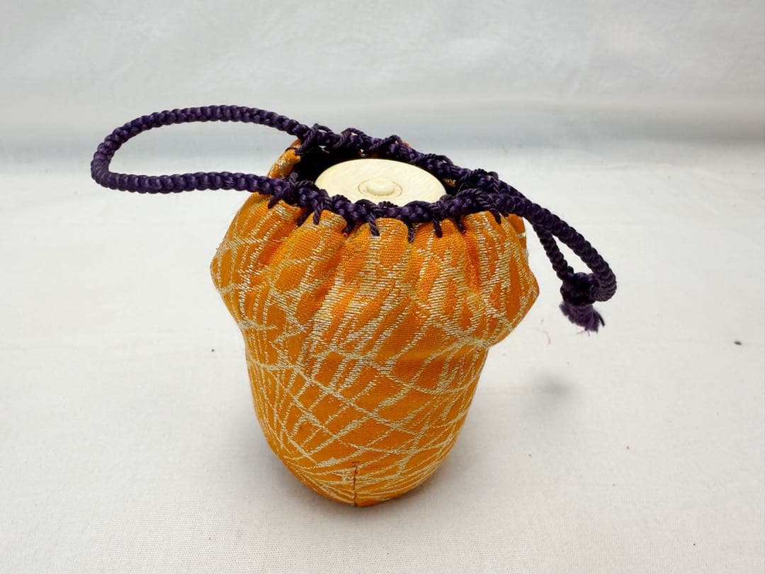 未使用 茶道具 桐木地 茶通箱 木製朱塗 金彩蒔絵棗 大津袋 桶谷定一 茶入仕覆